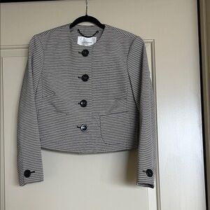LK Bennett Striped Gray Jacket